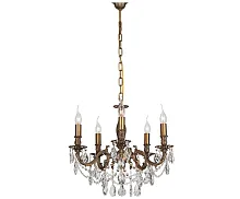 Люстра подвесная FIRENZE 141.5 antique Lucia Tucci без плафона на 5 ламп, основание бронзовое в стиле классический Люстра подвесная FIRENZE 141.5 antique Lucia Tucci без плафона на 5 ламп, основание бронзовое в стиле классический